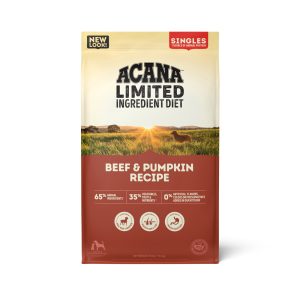 ACANA® Singles Limited Ingredient Dry Dog Food, Grain-Free, High Protein, Beef & Pumpkin, 22.5 Pound