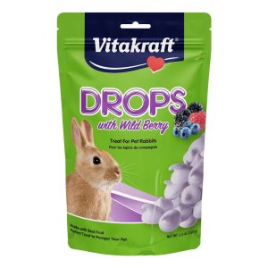 Vitakraft Rabbit Drops with Wild Berry, 5.3 Ounces