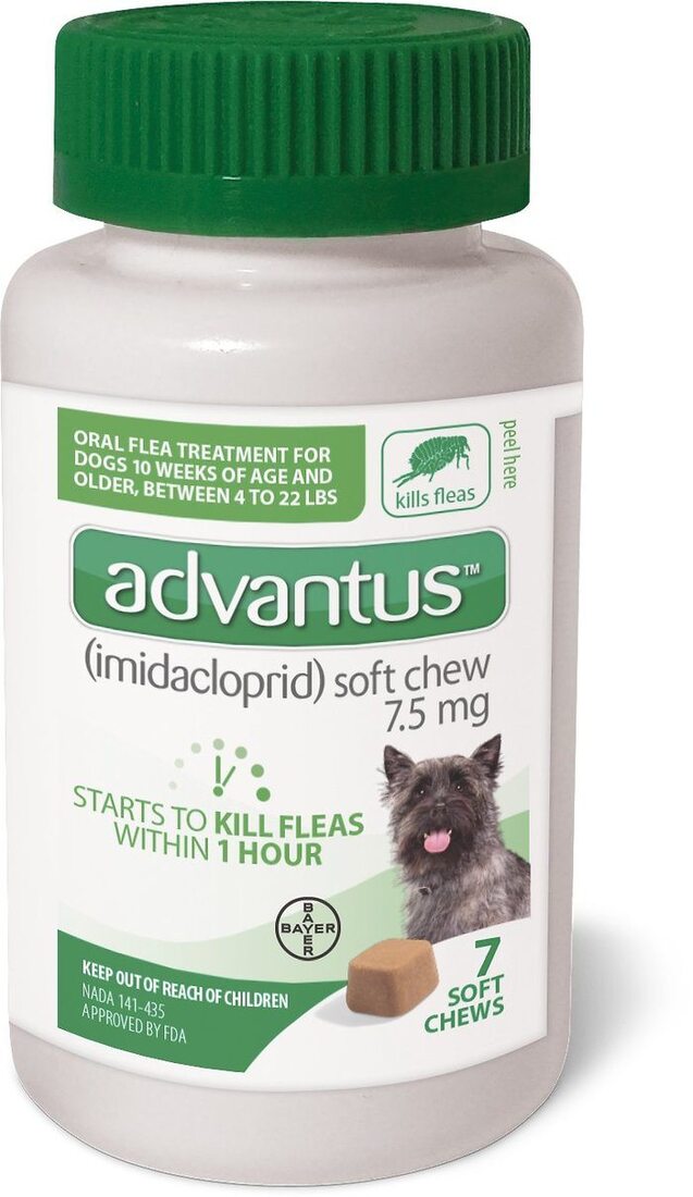 Advantus Soft Chews Flea Treatment, 7.5 Miligrams - Small Dog 7 Count