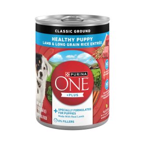 Purina ONE Plus Wet Puppy Food Classic Ground Healthy Puppy Lamb and Long Grain Rice Entree - 13 Oun