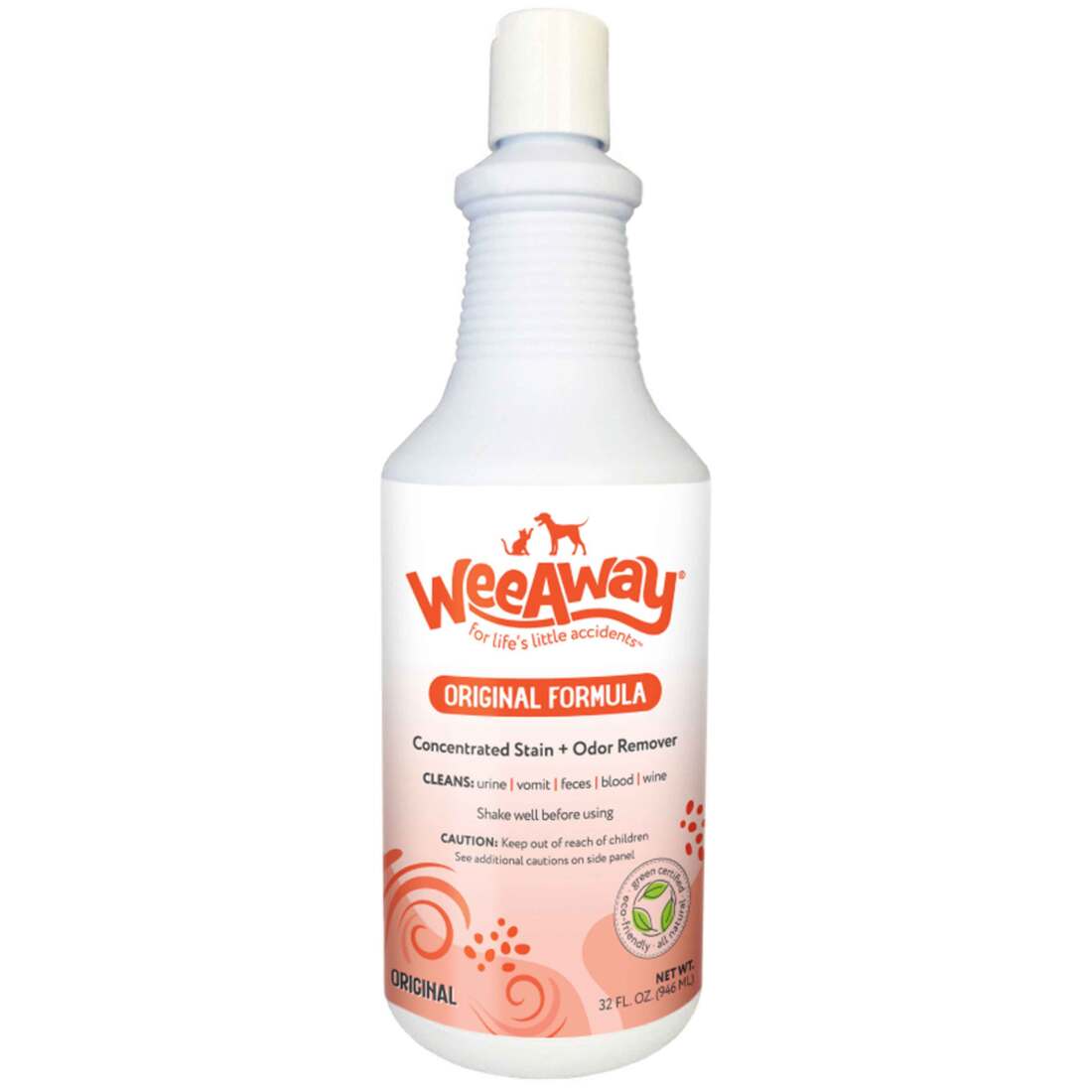 Wee Away Original Formula Urine & Odor Remover, Original Citrus Scent, 32 Ounces