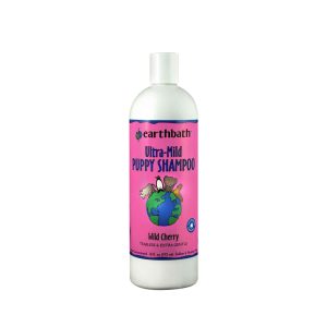 earthbath® Ultra-Mild Puppy Shampoo, Wild Cherry, Tearless & Extra Gentle, Made in USA, 16 Ounces