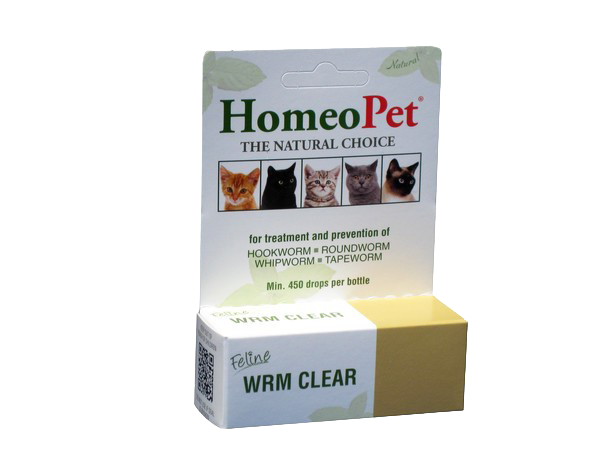 HomeoPet Feline WRM Clear, 15 milliliters