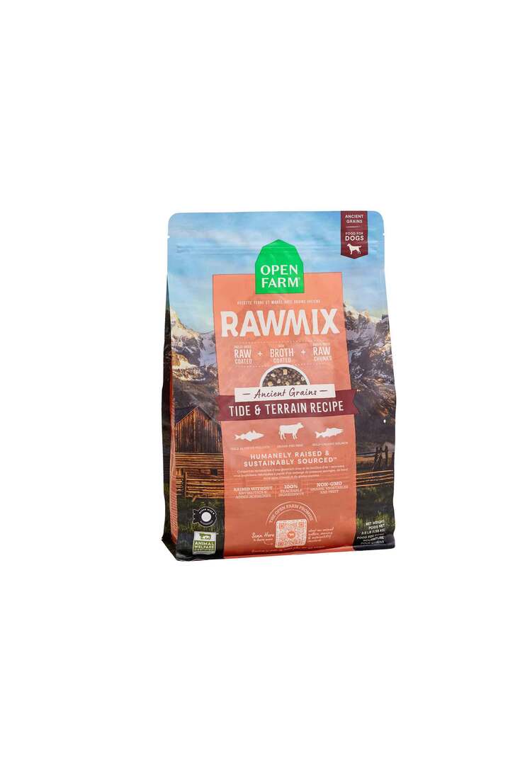 Open Farm Rawmix Dry Dog Food, Ancient Grains Tide and Terrain Recipe, 3.5 Pounds