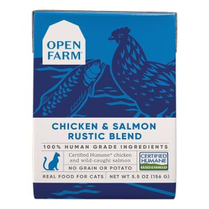 Open Farm Rustic Blend Wet Cat Food, Grain Free Chicken and Salmon, 5.5 Ounces
