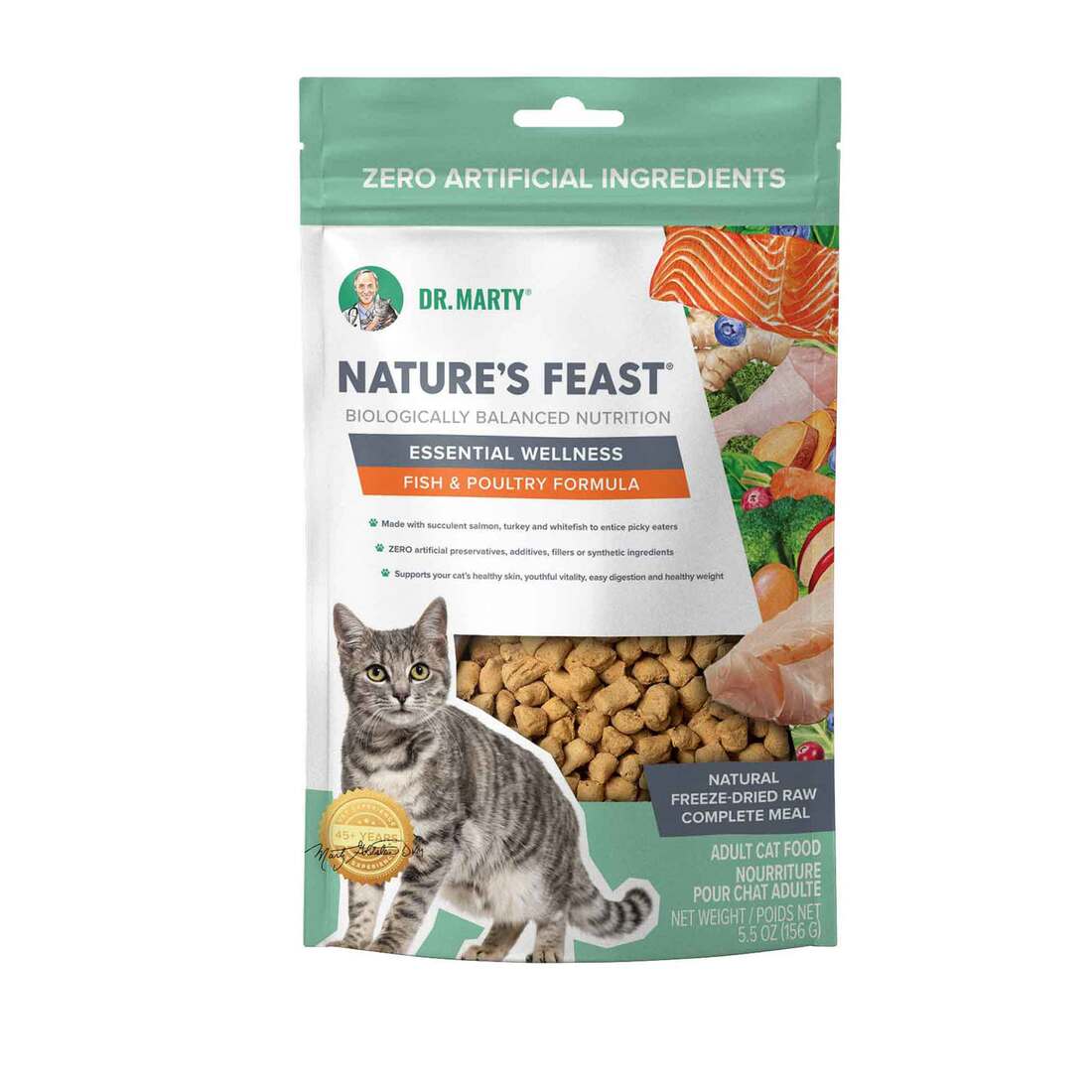 Dr. Marty Nature's Feast Essential Wellness Fish & Poultry Cat Food - Image 2