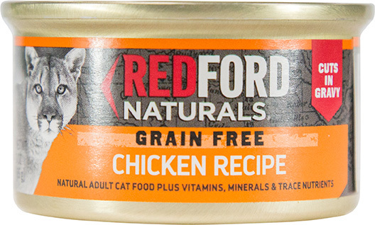 Redford Naturals Natural Wet Cat Food, Adult Grain Free Chicken Cuts in Gravy, 3 Ounces