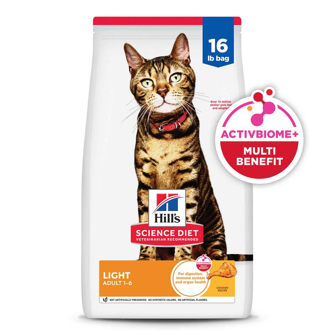 Hill's Science Diet Adult Light Chicken Recipe Dry Cat Food, 16 Pound Bag