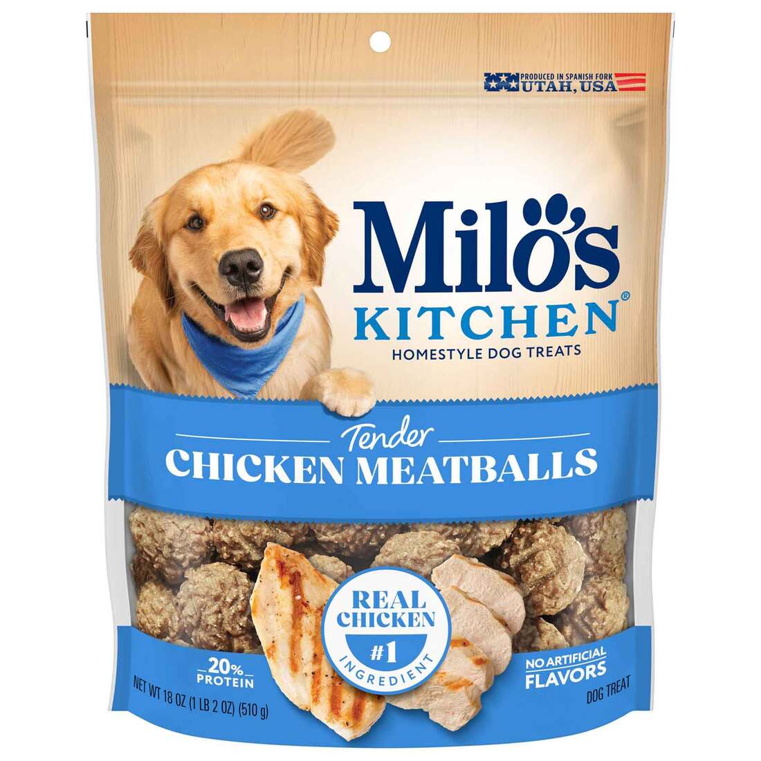 Milo's Kitchen Chicken Meatballs Dog Treats, 18 Ounces
