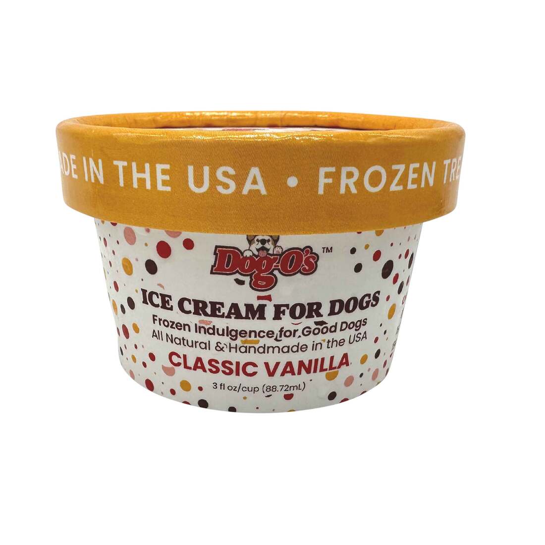 Dog-os Frozen Ice Cream Dog Treat, Vanilla