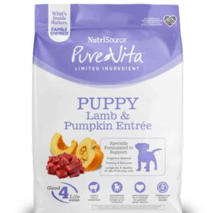 PureVita Puppy Grain‑Free Lamb with Pumpkin Dry Dog Food, 25 Pounds