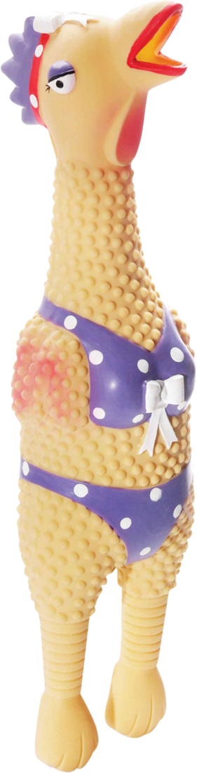 Outward Hound Squawkers Henrietta Chicken Dog Toy, Small