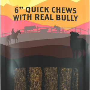 Wixom Ranch Natural Chews Bully Quick Chew, 6 Inches, 5 Count