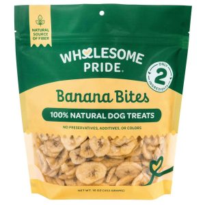 Wholesome Pride Banana Bites Dog Treat, 16 Ounces