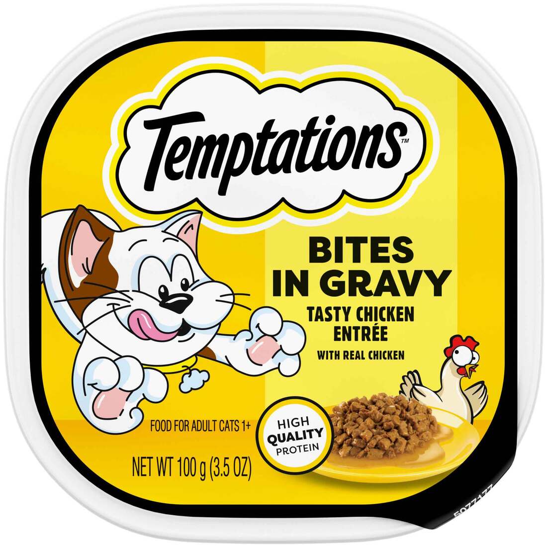 Temptations Cat Food Bites In Gravy Wet Cat Food, Tasty Chicken, 3.5 Ounces