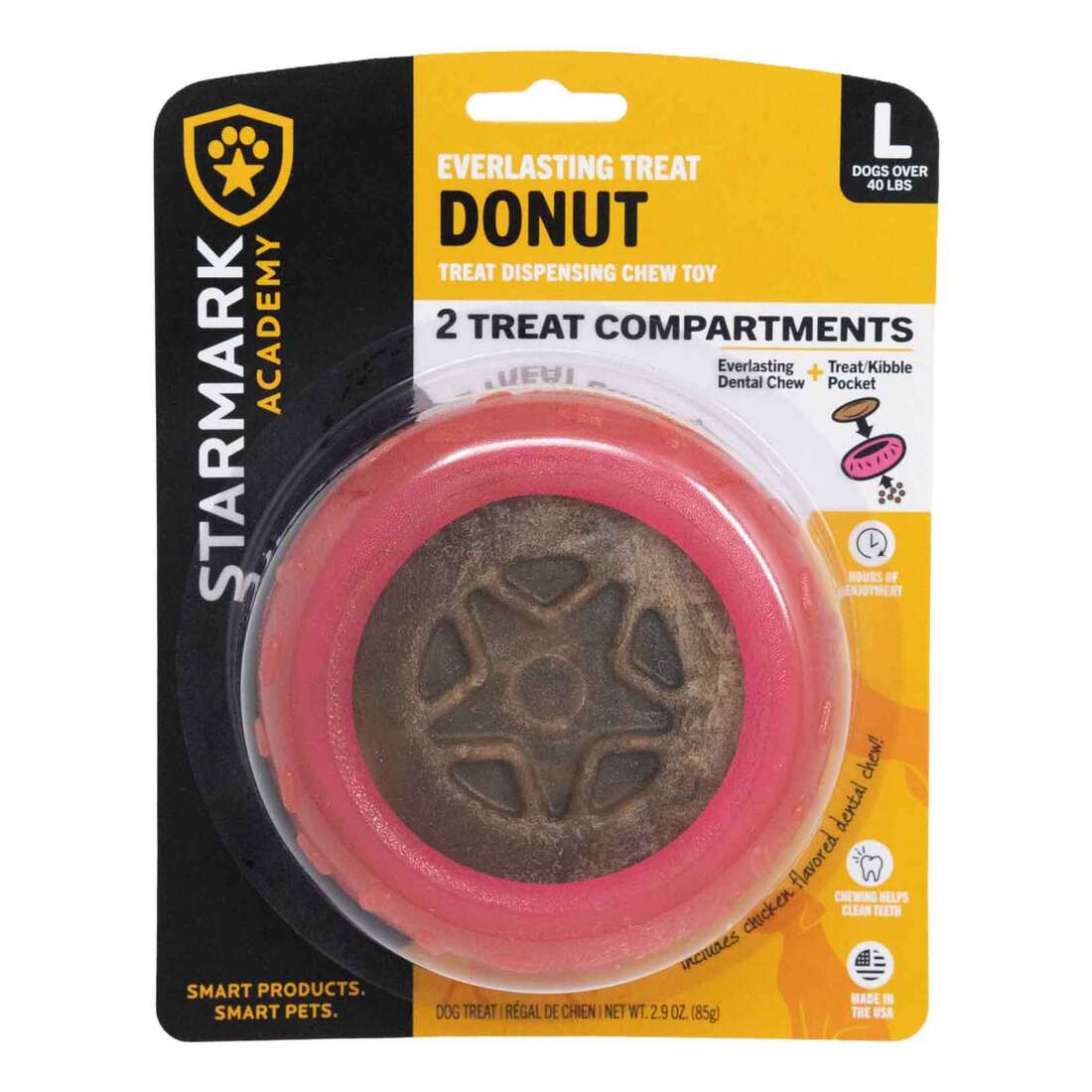 Starmark Everlasting Treat Donut Dog Toy, Large