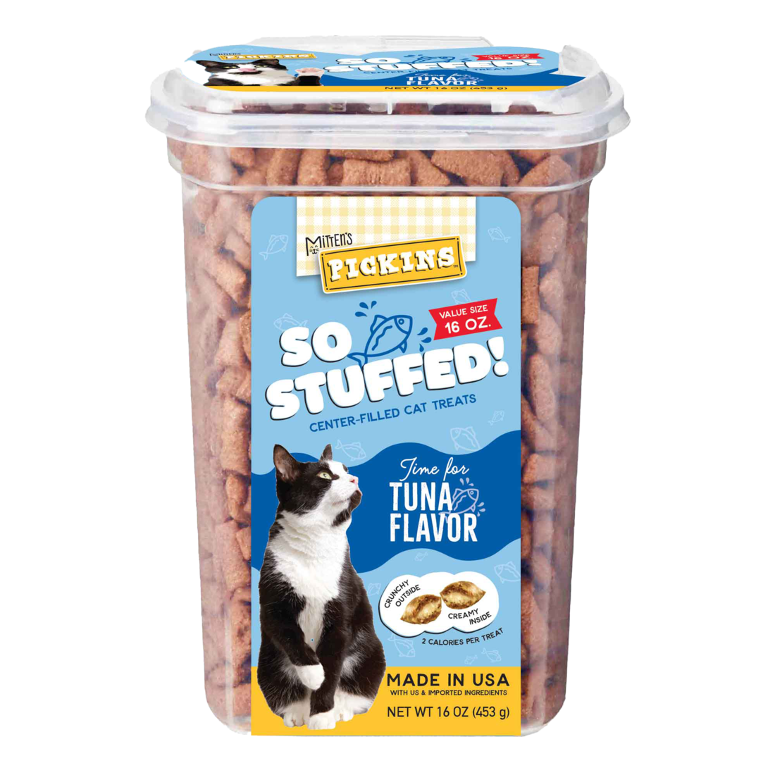 Mitten's Pickins Time For Tuna Flavor Center-Filled Cat Treats, 16 Ounces