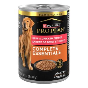 Purina Pro Plan Dog Food Grain Free Classic Pate, Beef and Chicken Entrée - 13 Ounce Can