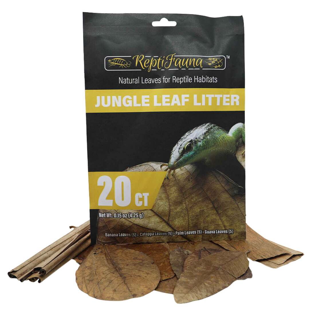 Reptifauna Aquatic Plant Jungle Leaf Mix, 20 Count