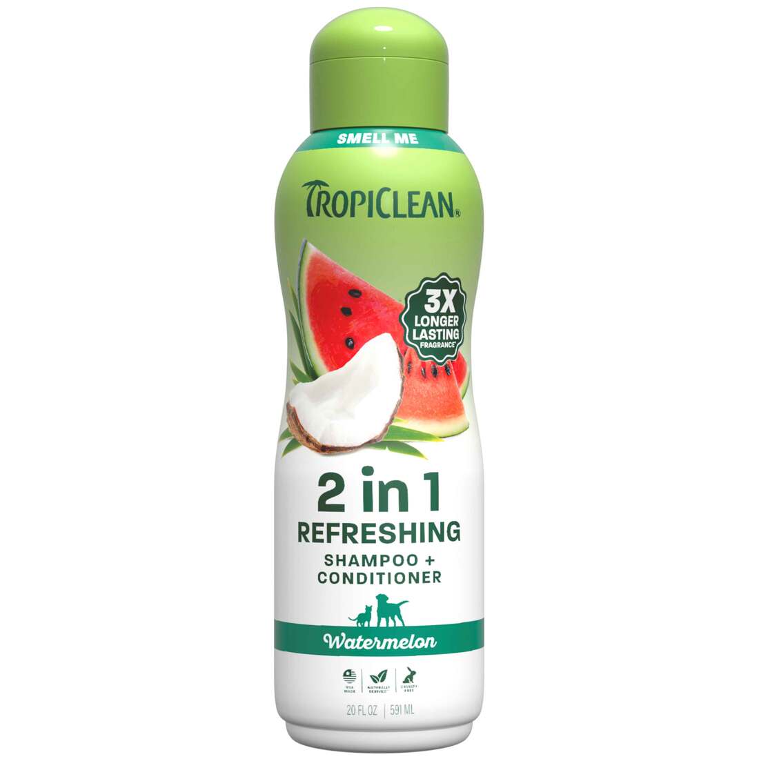 TropiClean Watermelon Refreshing 2-in-1 Shampoo and Conditioner, 20 Ounces