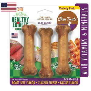 Nylabone Healthy Edibles Bone Variety, 3 Pack