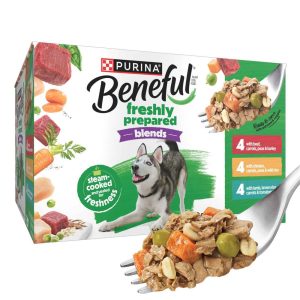 Purina Beneful Freshly Prepared Blends Wet Dog Food Variety Pack With Beef, Chicken, or Lamb Dog Foo