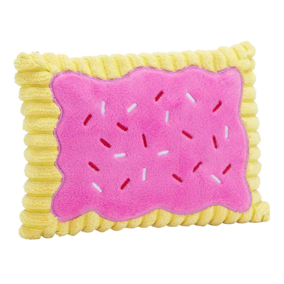 Bark Toaster Poodle Breakfast Pastry Pink Plush Dog Toy