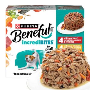 Purina Beneful IncrediBites Small Breed Wet Dog Food Variety Pack, Real Beef, Chicken and Salmon - (