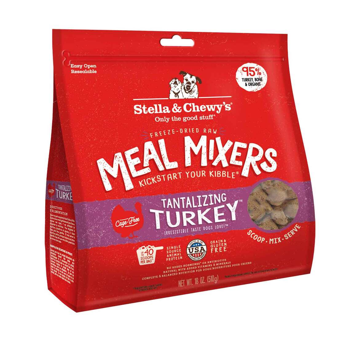 Stella & Chewy's Freeze-Dried Raw Tantalizing Turkey Meal Mixers Dog Food
