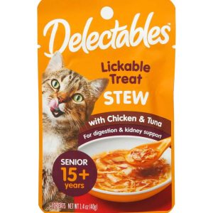 Hartz Delectables Chicken & Tuna Stew Senior 15, 1.4 Ounces