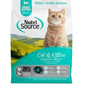 NutriSource Country Select Grain-Free Dry Cat/Kitten Food, Chicken/Duck Meal, 4 Pounds