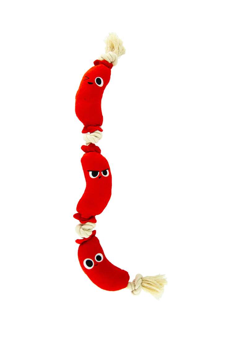 Play On Spring/Summer Dog Toy Plush Sausage Rope