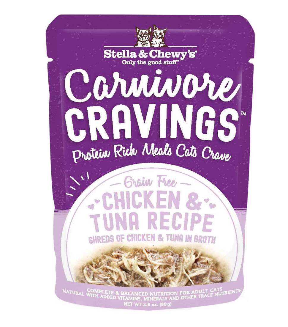 Stella & Chewy's Carnivore Cravings Natural Wet Cat Food, Chicken & Tuna Recipe, 2.8 Ounces