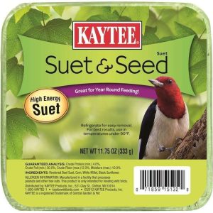Kaytee Suet/Cake Feeders Wild Bird Food, Suet and Seed, 11.75 Ounces