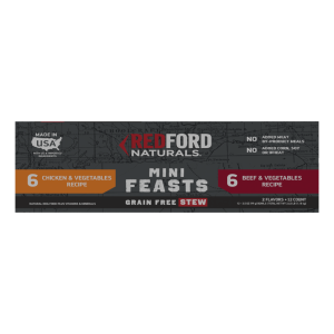 Redford Naturals Mini Feasts Grain Free Stew Beef & Chicken Recipe Wet Dog Food Variety Pack, 12 Cou
