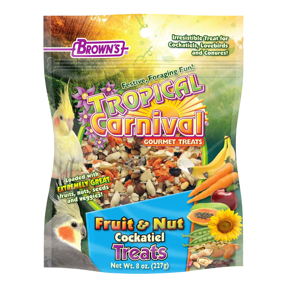 F.M. Brown's Tropical Carnival Fruit & Nut Cockatiel Treats, 8 Ounces