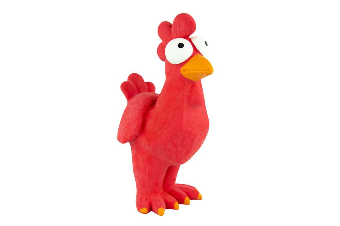 Play On Latex Chicken Dog Toy