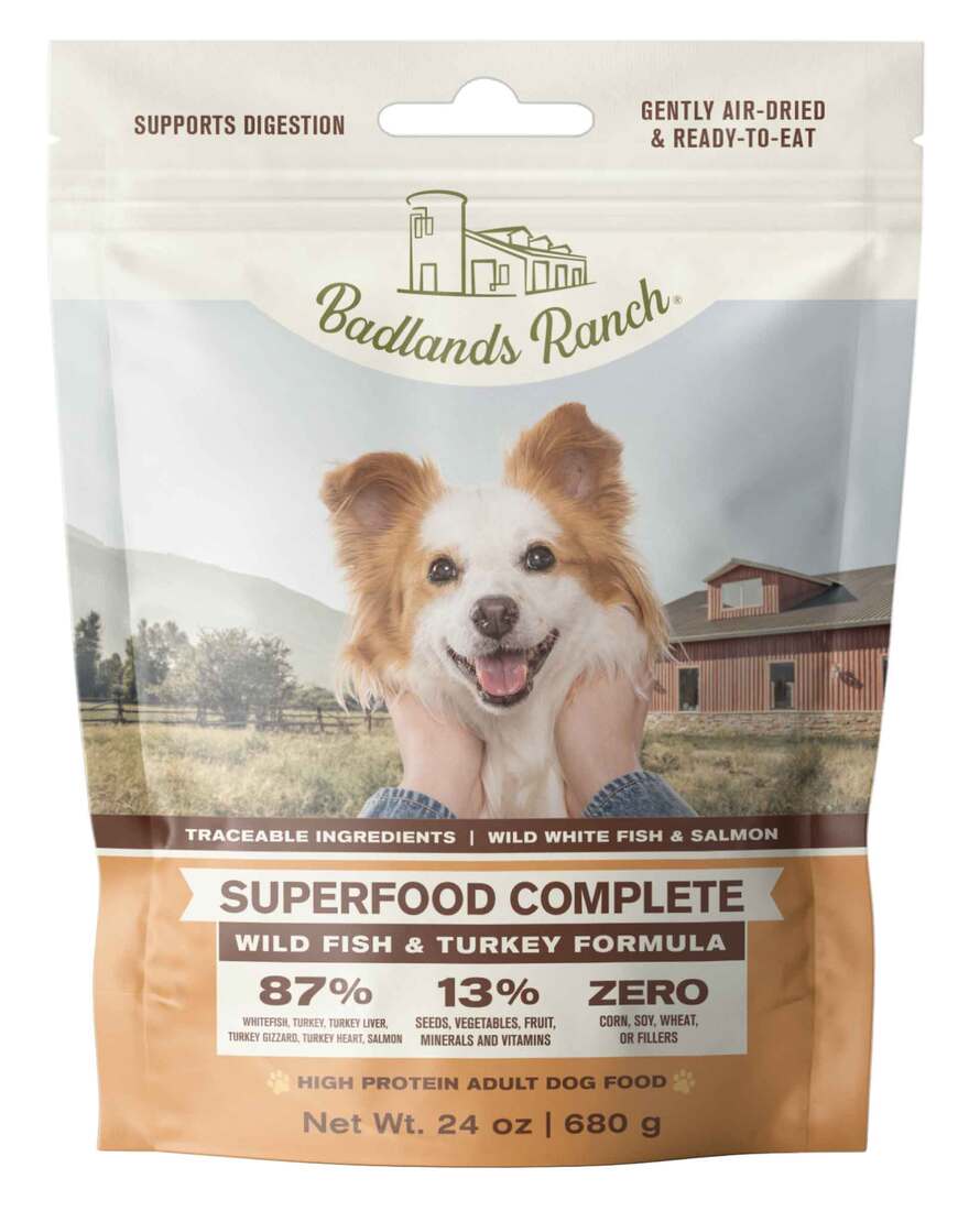 Badlands Ranch Air Dried Superfood Dog Food, Wild Fish and Turkey - Image 2