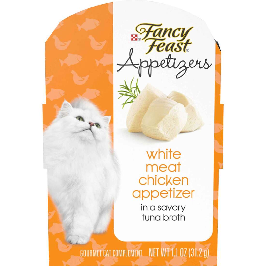 Purina Fancy Feast Appetizers Grain Free Wet Cat Food Complement White Meat Chicken Appetizer in a S