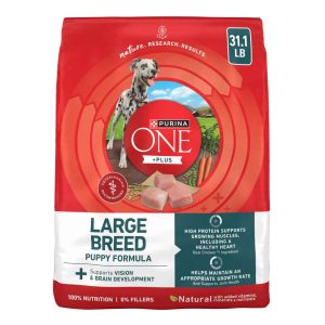 Purina ONE Plus Large Breed Dry Puppy Food - 31.1 Pound Bag