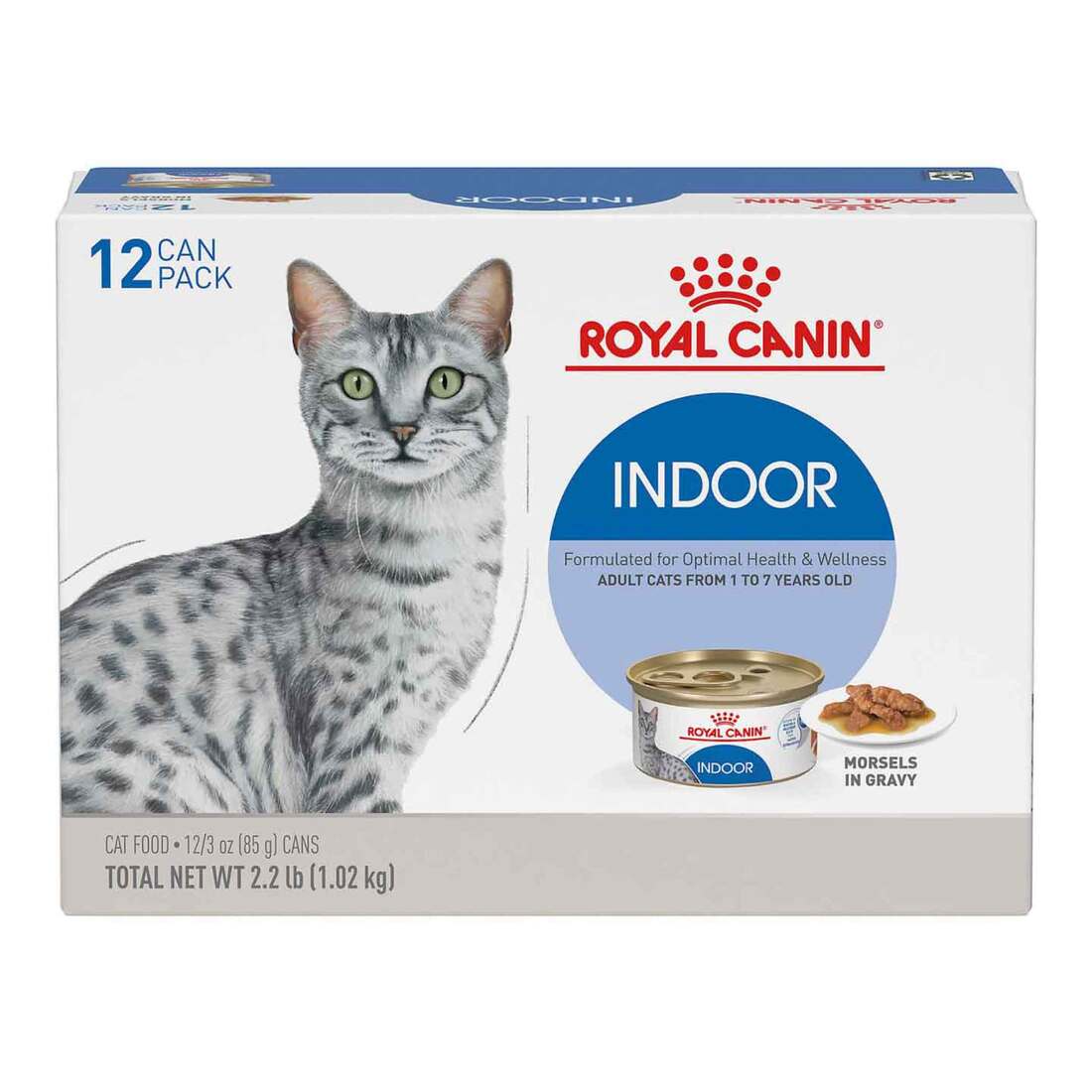 Royal Canin? Feline Health Nutrition? Indoor Adult Morsels in Gravy Wet Cat Food, 3 Ounces, 12-Pack