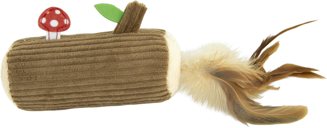 Play On Plush Kicker Log Cat Toy