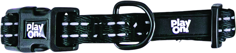 Play On Adventure Reflective Dog Collar, Black