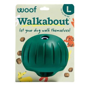 Woof Walkabout Slow Feeder Dog Toy, Small, Green