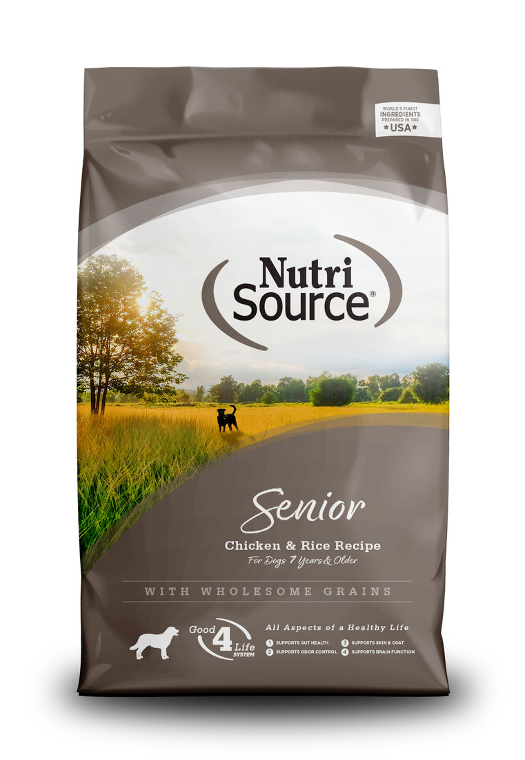 NutriSource Senior Dry Dog Food, Chicken and Rice, 26 Pounds