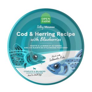 Open Farm Silky Mousse Wet Dog Food, Cod and Blueberries, 7 Ounces