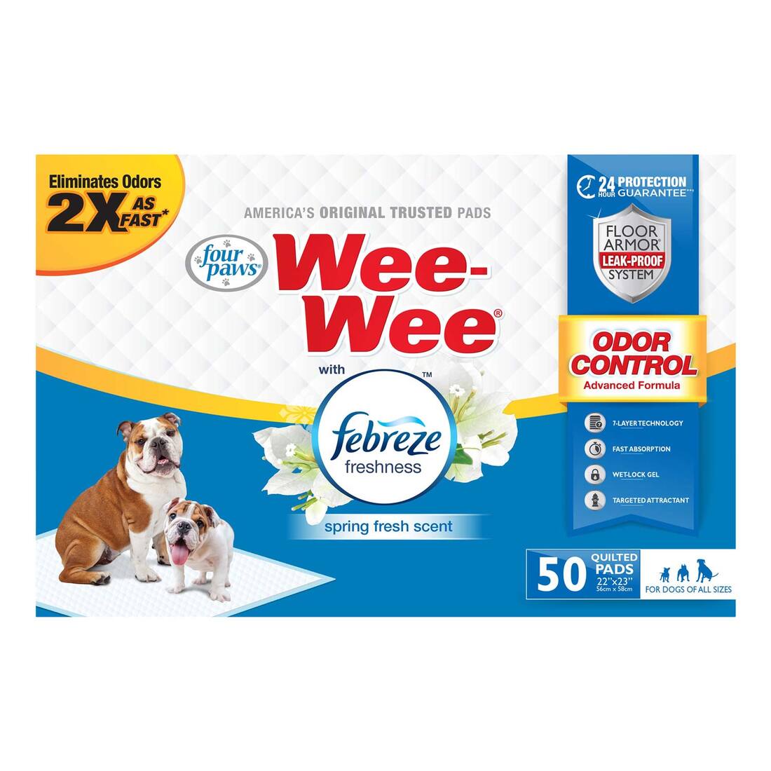 Wee-Wee Odor Control with Febreze Freshness Pads 50 count