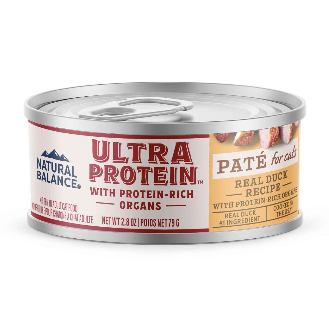 Natural Balance Ultra Protein Pate Wet Cat Food, Real Duck Recipe, 2.8 Ounces