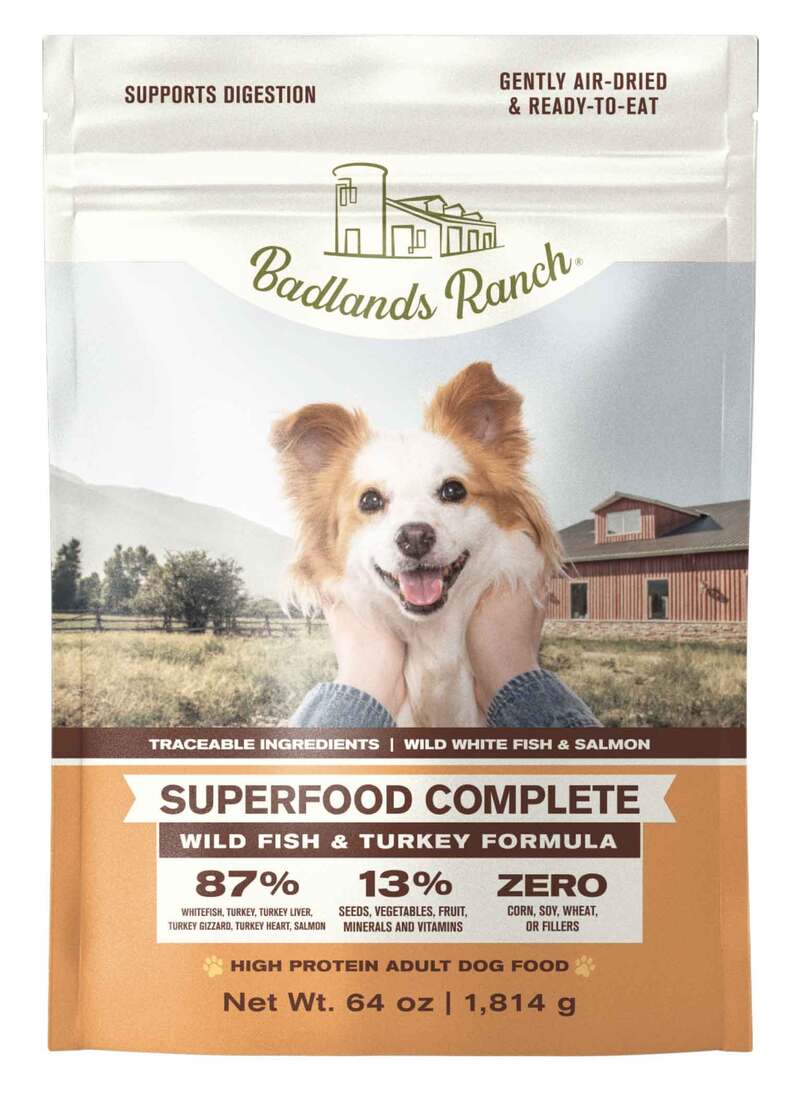 Badlands Ranch Air Dried Superfood Dog Food, Wild Fish and Turkey
