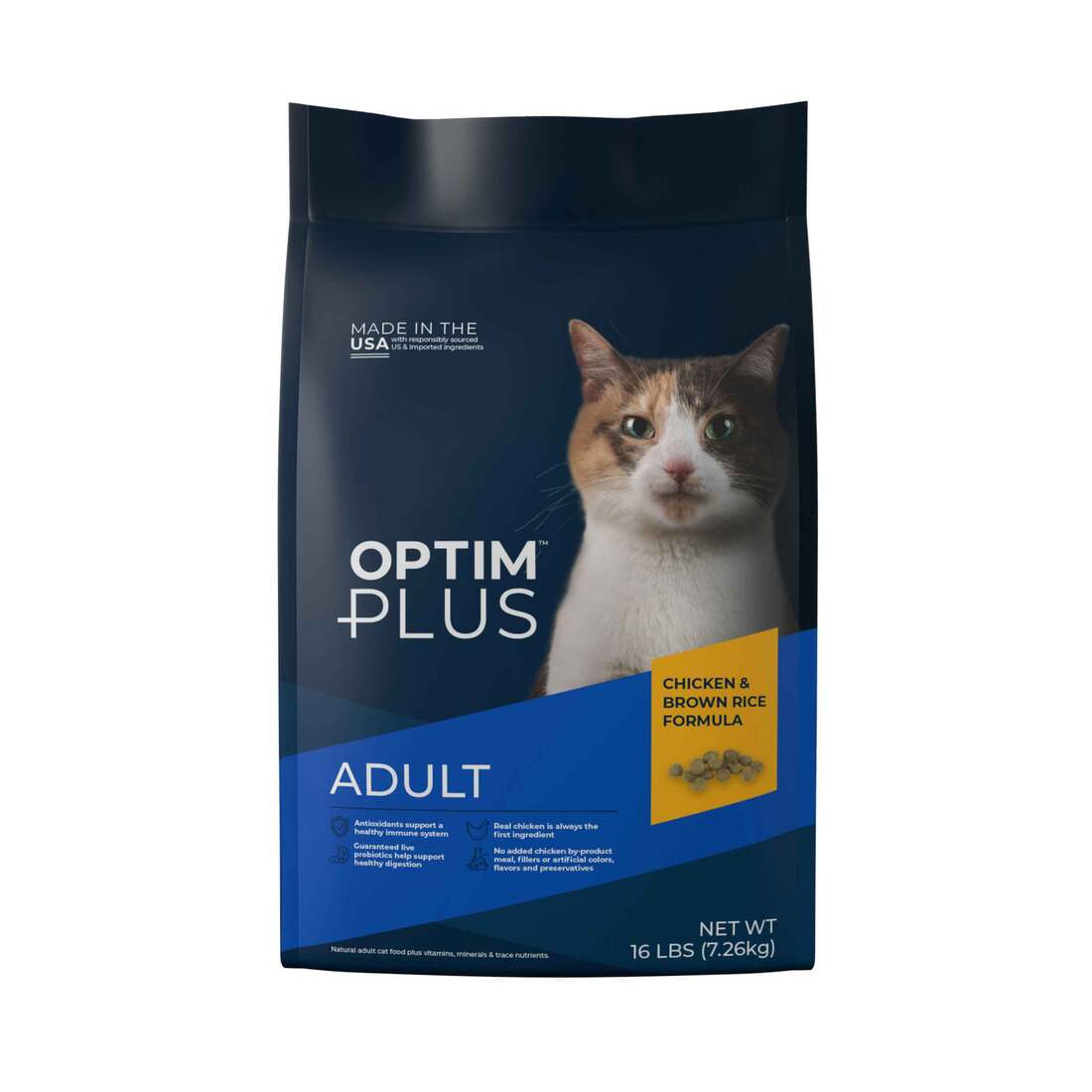 OptimPlus Adult Chicken & Brown Rice Formula Dry Cat Food - Image 2